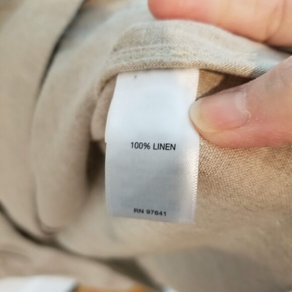 J Jill Love Linen Khaki Tan Duster Jacket, 100% Linen, Medium - Picture 5 of 10